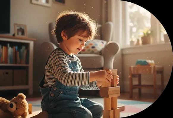 Happy young child at age 3